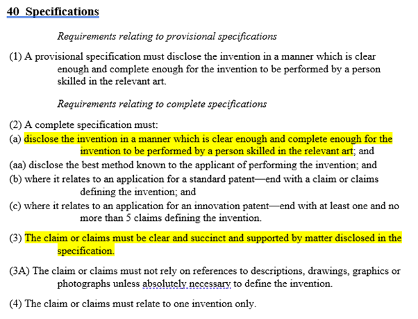 Section 40 of the Patents Act 1990