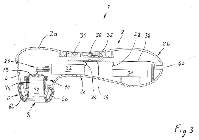 Cross-section view of the mechanical invention