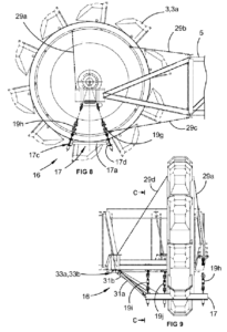 Patent Drawings - Bucket wheel machine- Mining, resources, method patent