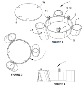 Patent drawings - footing, civil engineering, building, construction